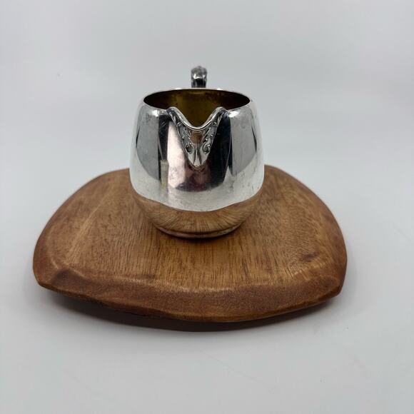 Vintage Spring Flower WM Rogers & Son Antique Silverplated Coffee Creamer Bowl - Picture 3 of 6